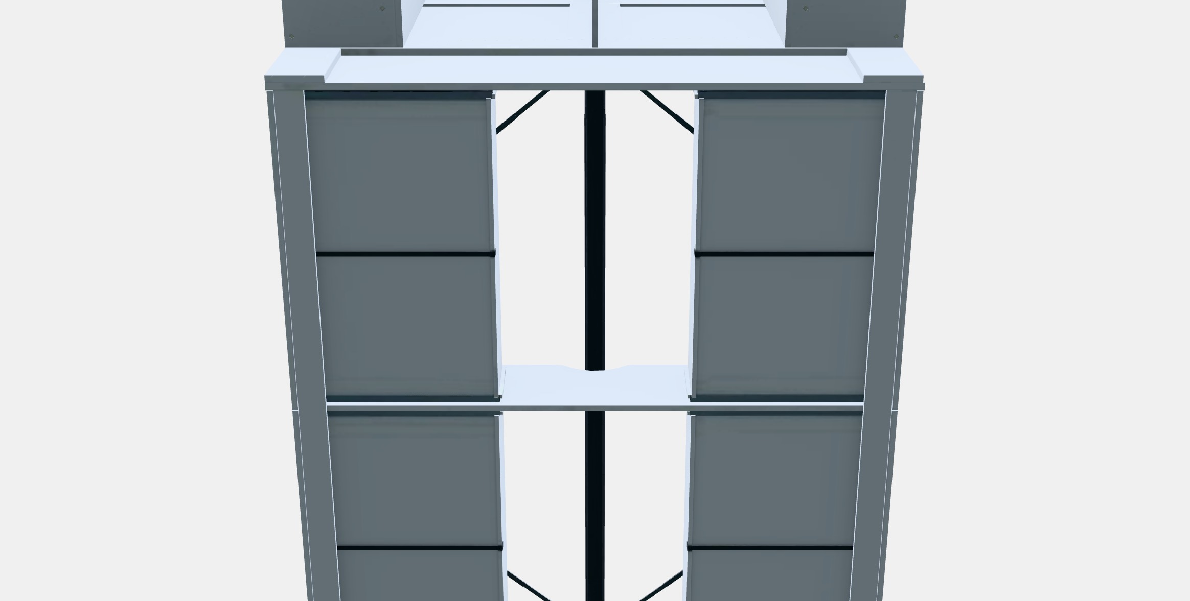 BRIMNES Bed frame w storage and headboard 5 Low-poly 3D model_7