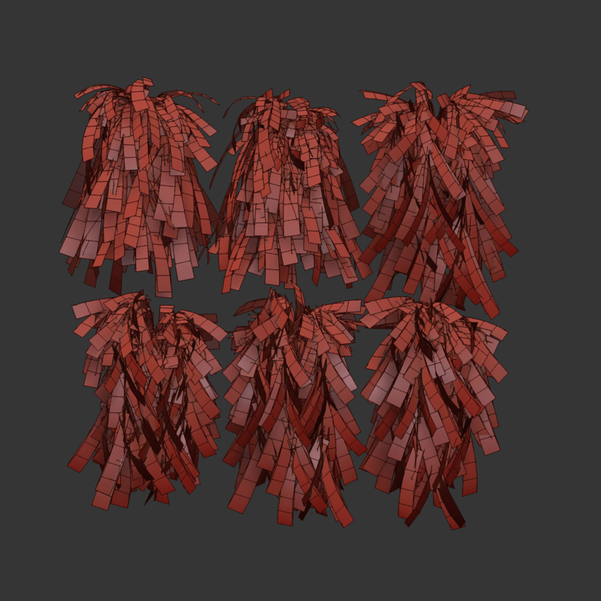 low poly 3d hanging plants collection Low-poly 3D model_6