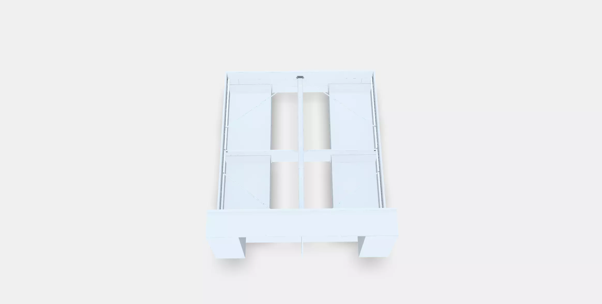 BRIMNES Bed frame w storage and headboard 6 Low-poly 3D model