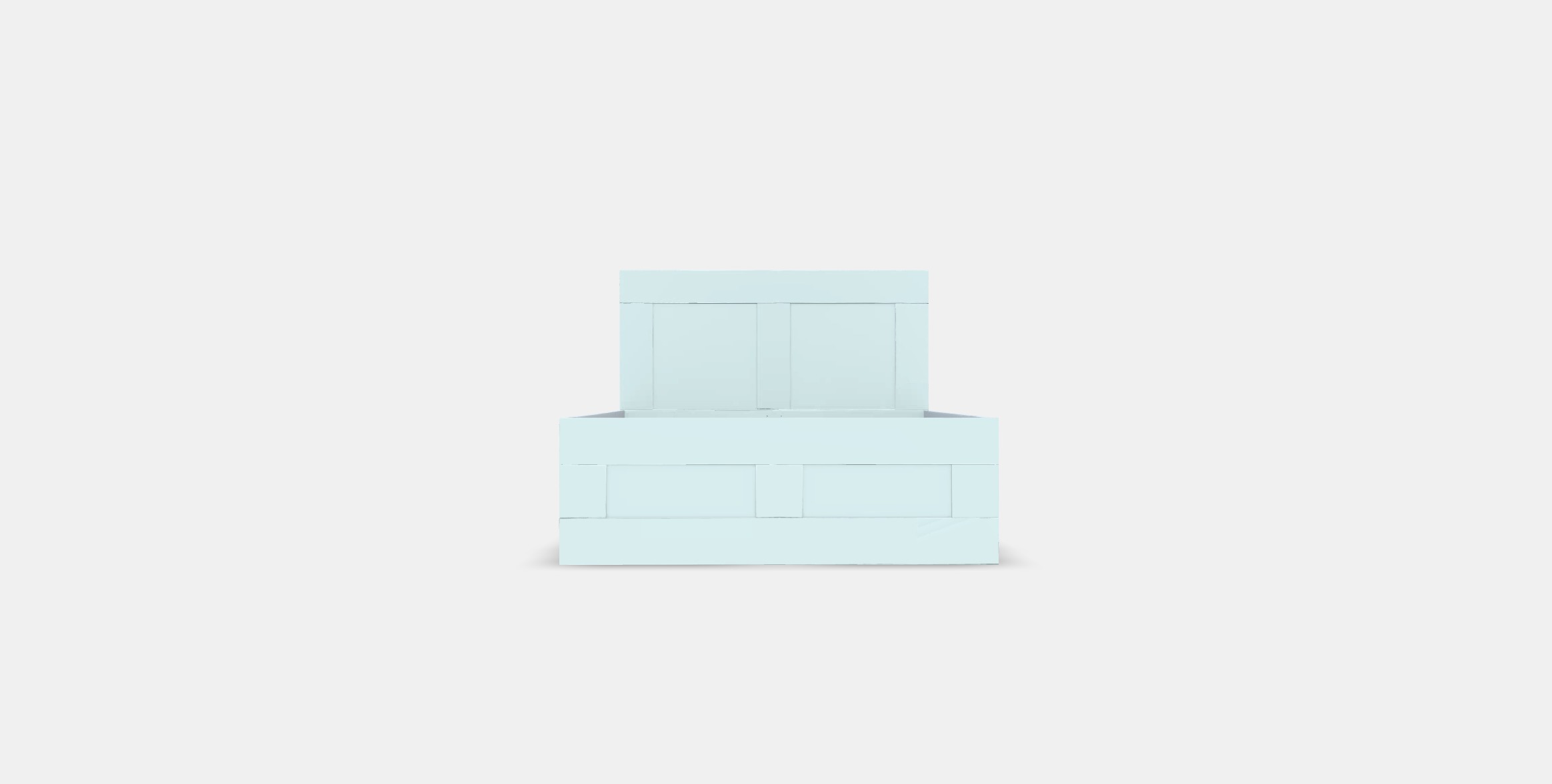 BRIMNES Bed frame w storage and headboard 7 Low-poly 3D model_10