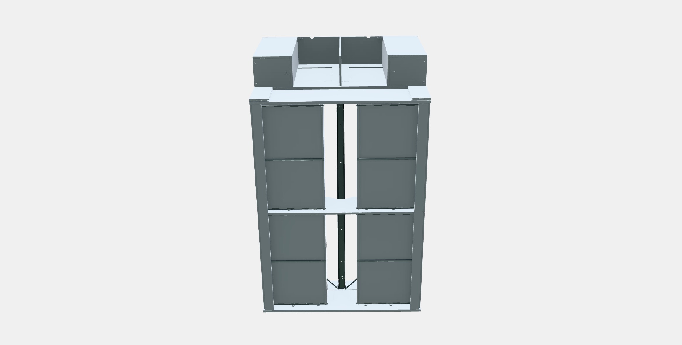 BRIMNES Bed frame w storage and headboard 7 Low-poly 3D model_6