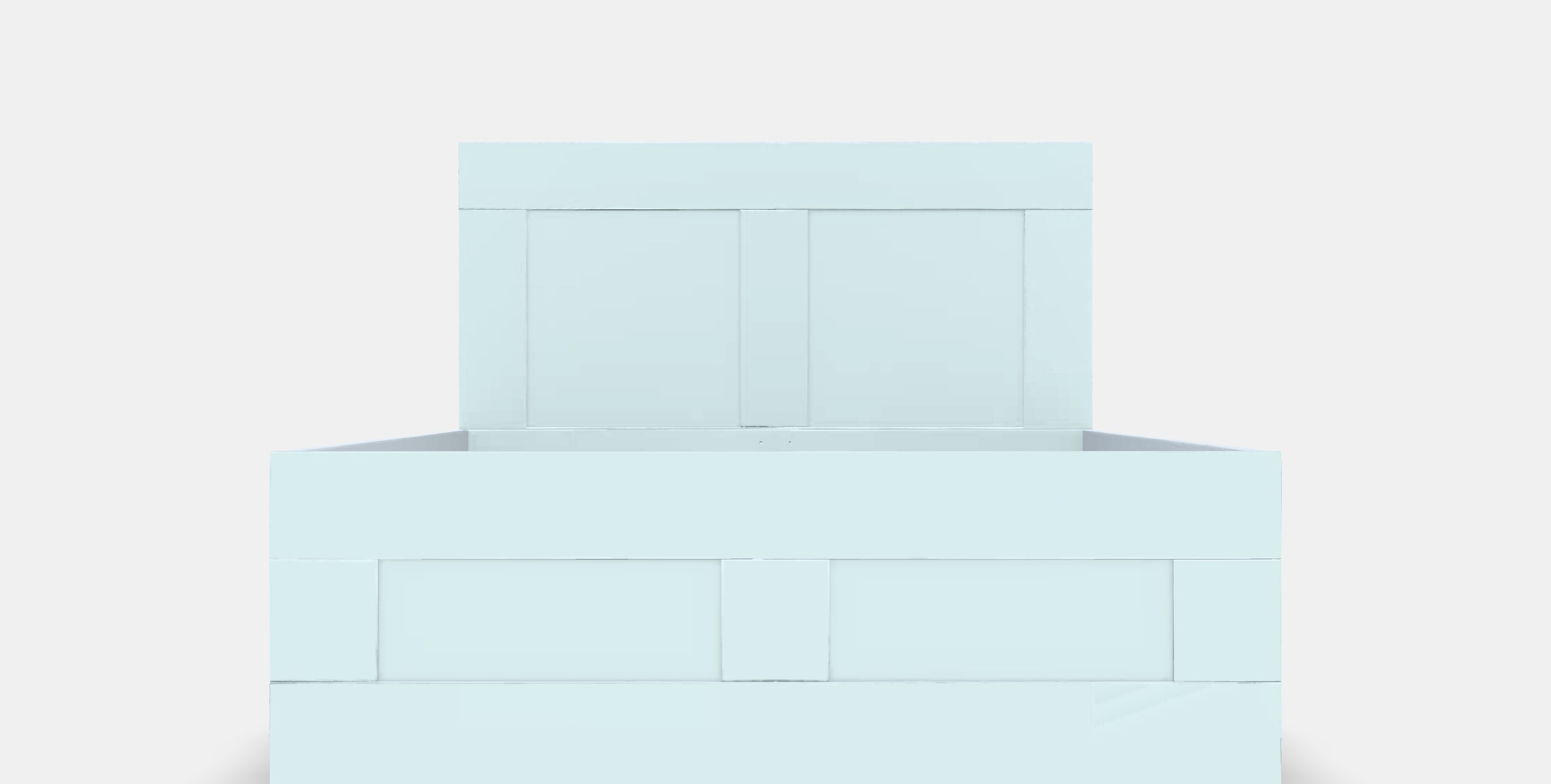 BRIMNES Bed frame w storage and headboard 7 Low-poly 3D model_11