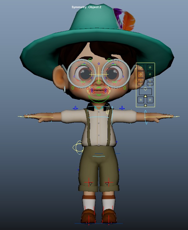 little boy Low-poly 3D model_3