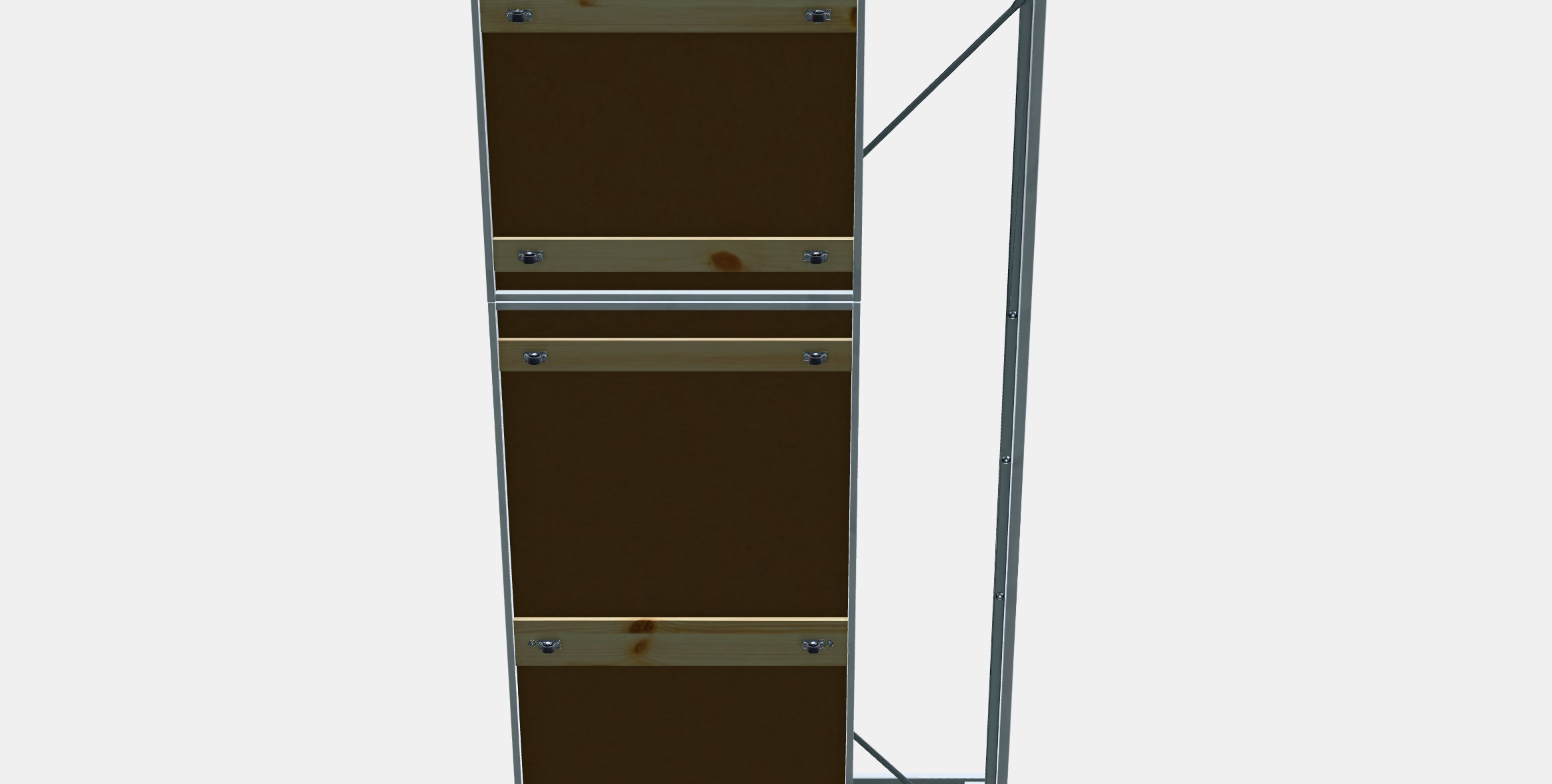 HEMNES Bed frame with 2 storage boxes Low-poly 3D model_9