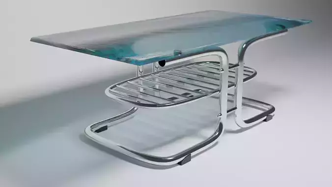 Coffetable V03 GlassTable Vintage Old Clean