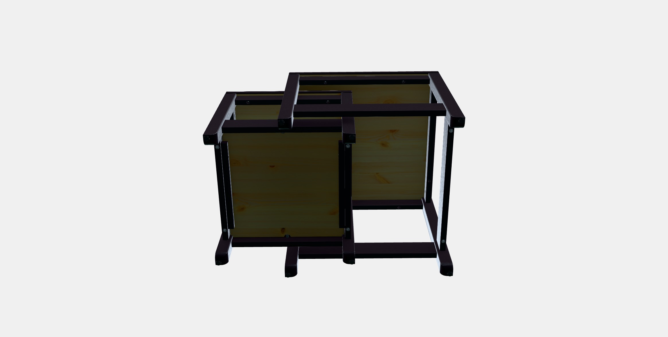 HAVSTA Nest of tables set of 2 1 Low-poly 3D model_4