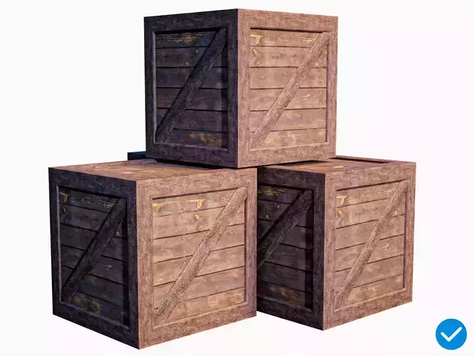 Wooden Old Crates PBR