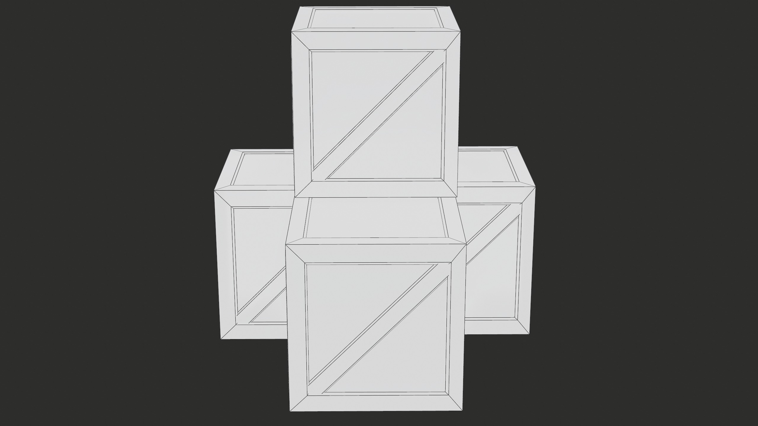 Wooden Old Crates PBR Low-poly 3D model_15