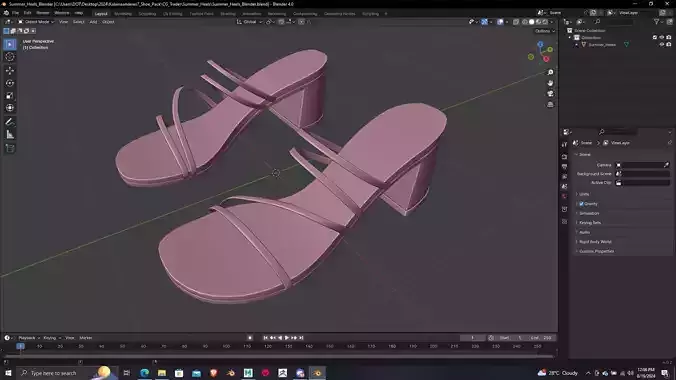 High-Detail Summer Heels 3D Model - Print Ready 3D print model