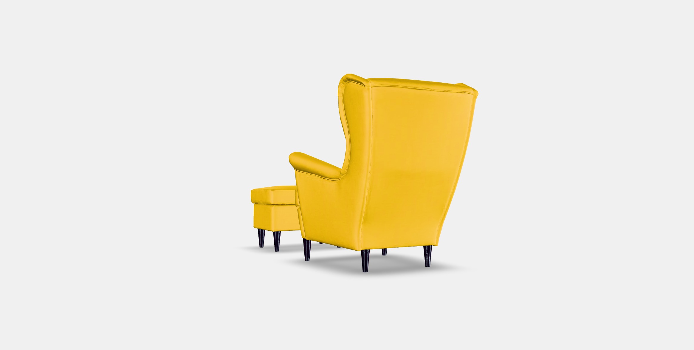 STRANDMON Armchair and footstool Low-poly 3D model_16