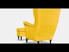 STRANDMON Armchair and footstool Low-poly 3D model_1
