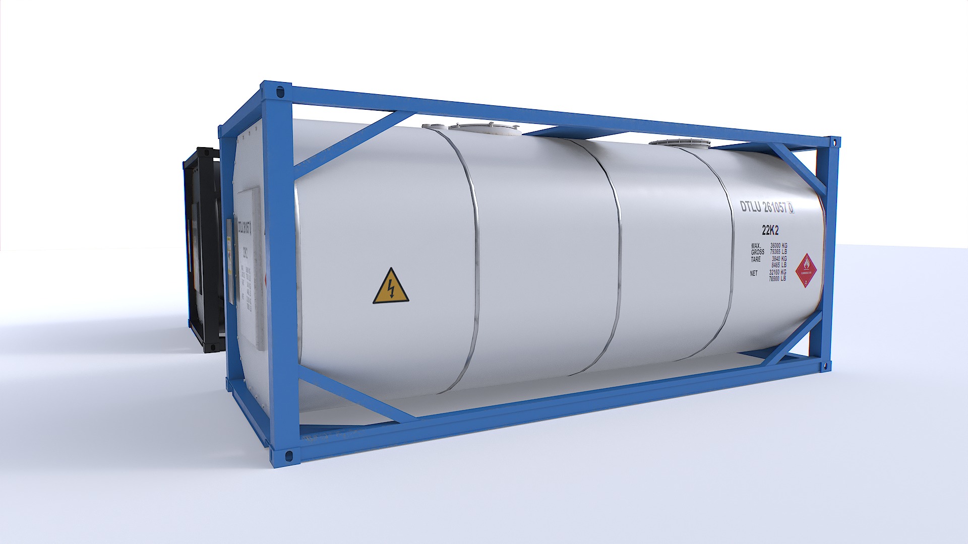 Tank Container pack Low-poly 3D model_3