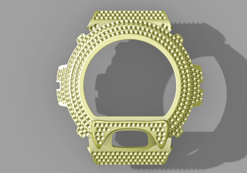 Watch case full of stones compatible with DW-6900 3D print model_35