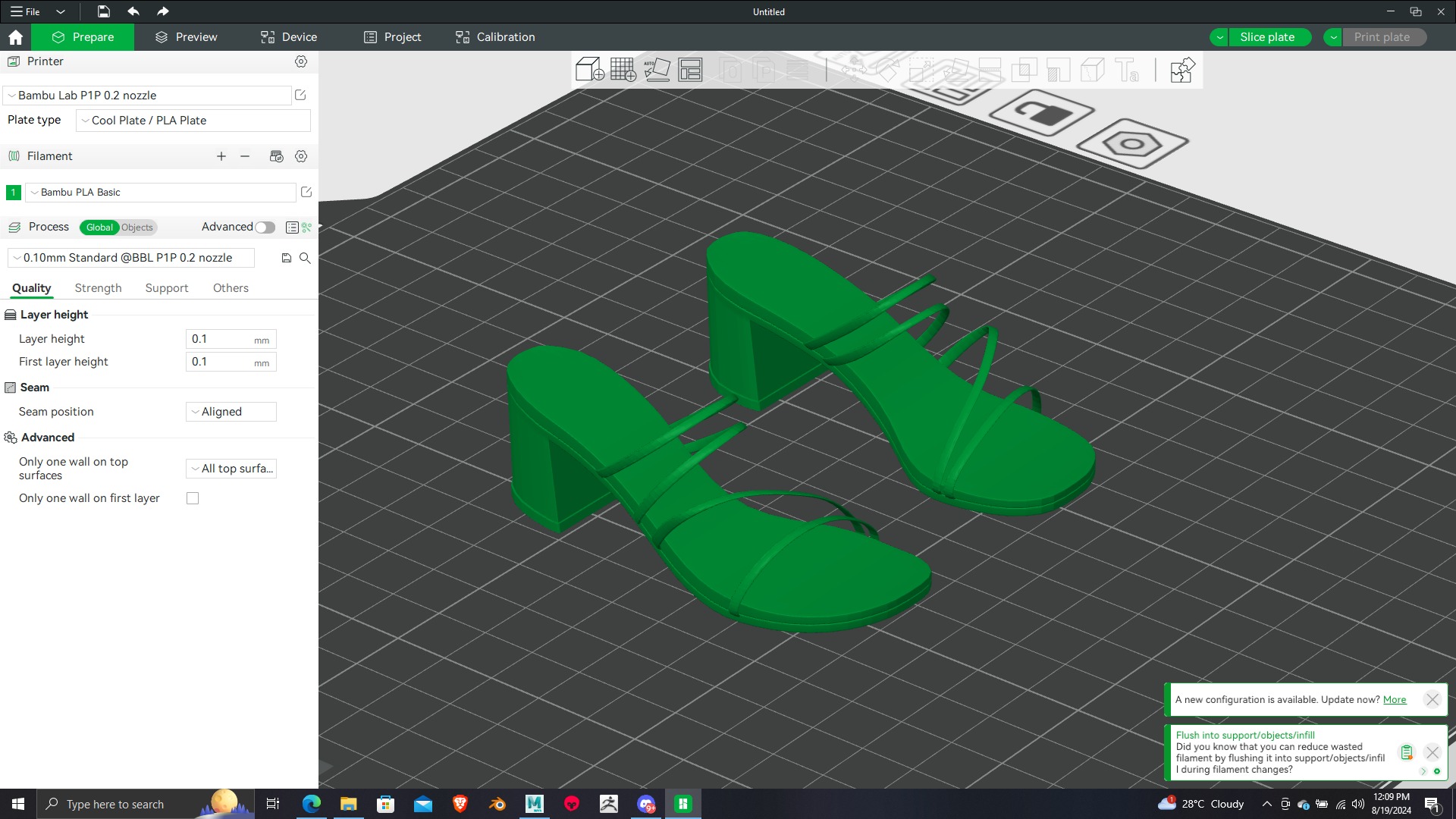 Summer Gear heels Collection 5 different footwears Print Ready 3D print model_72