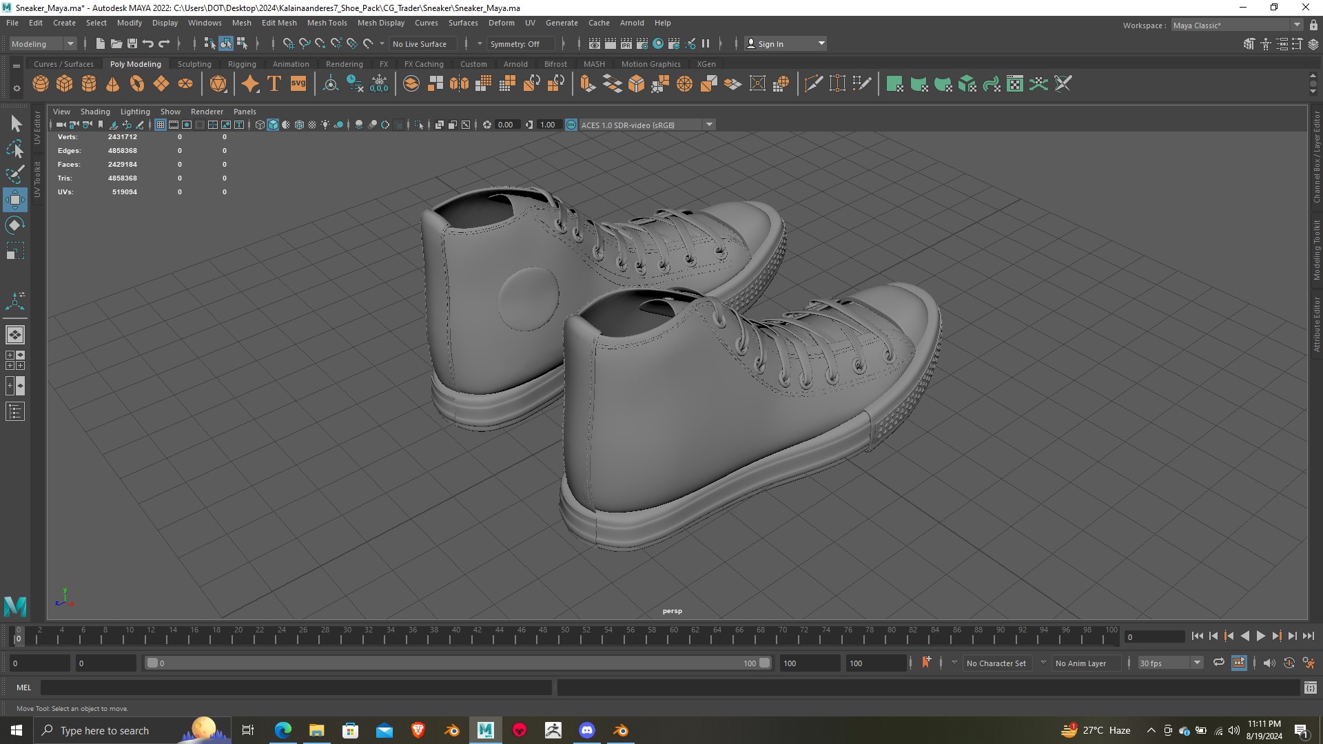 Summer Gear heels Collection 5 different footwears Print Ready 3D print model_89