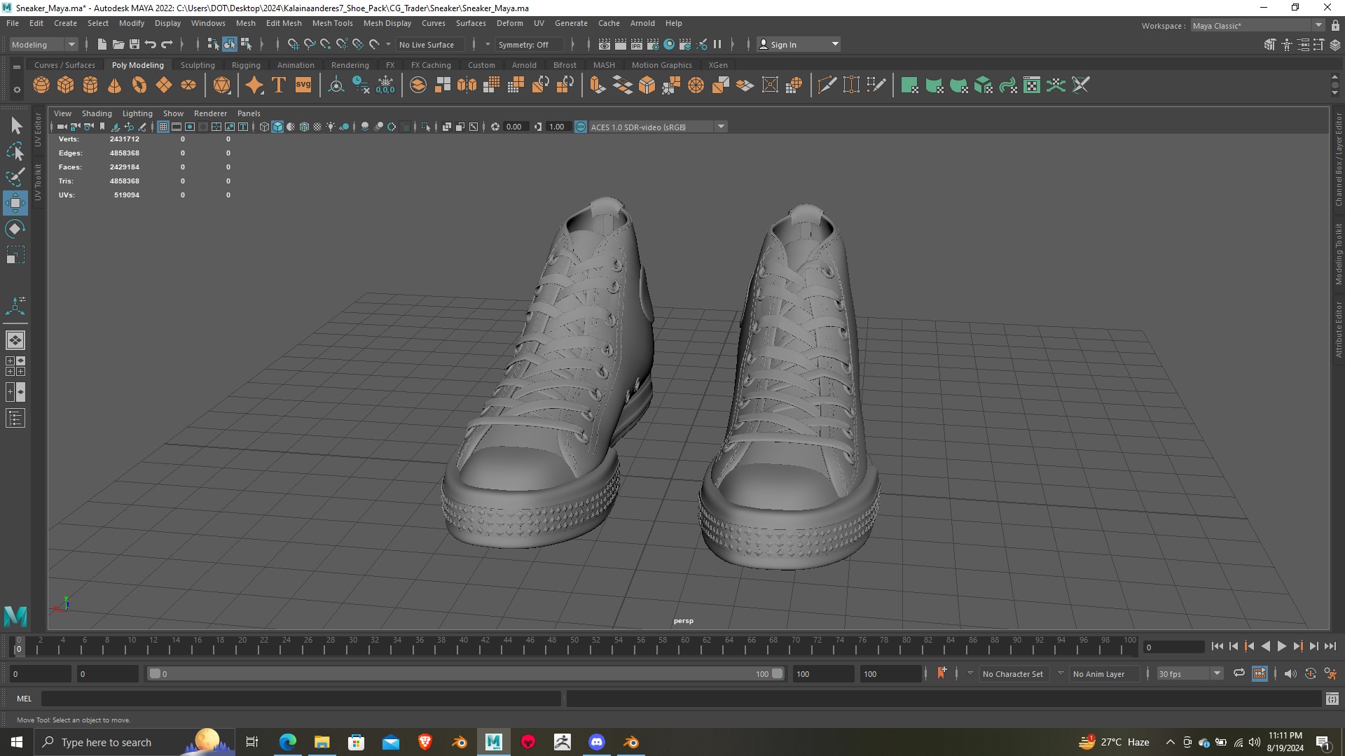 Summer Gear heels Collection 5 different footwears Print Ready 3D print model_87