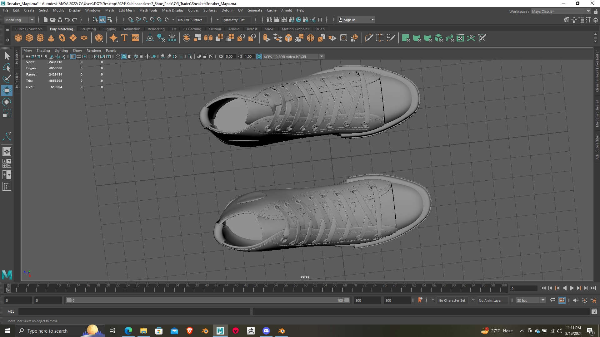 Summer Gear heels Collection 5 different footwears Print Ready 3D print model_91