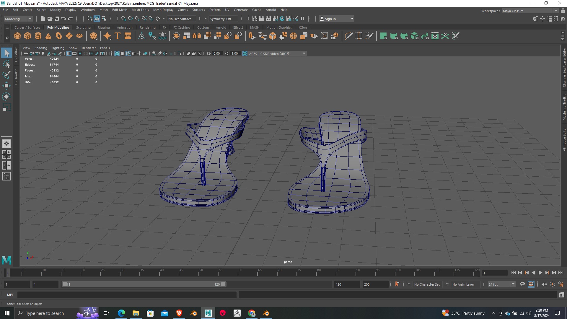Summer Gear heels Collection 5 different footwears Print Ready 3D print model_12