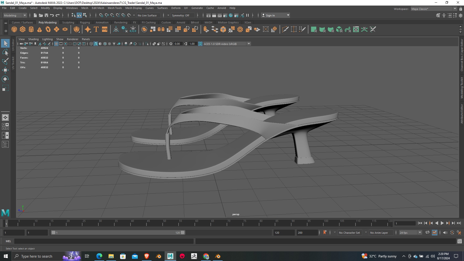 Summer Gear heels Collection 5 different footwears Print Ready 3D print model_9