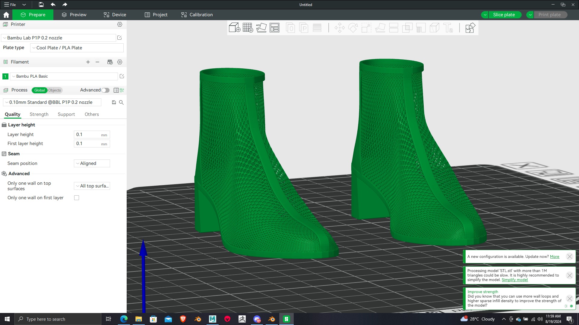 Summer Gear heels Collection 5 different footwears Print Ready 3D print model_56