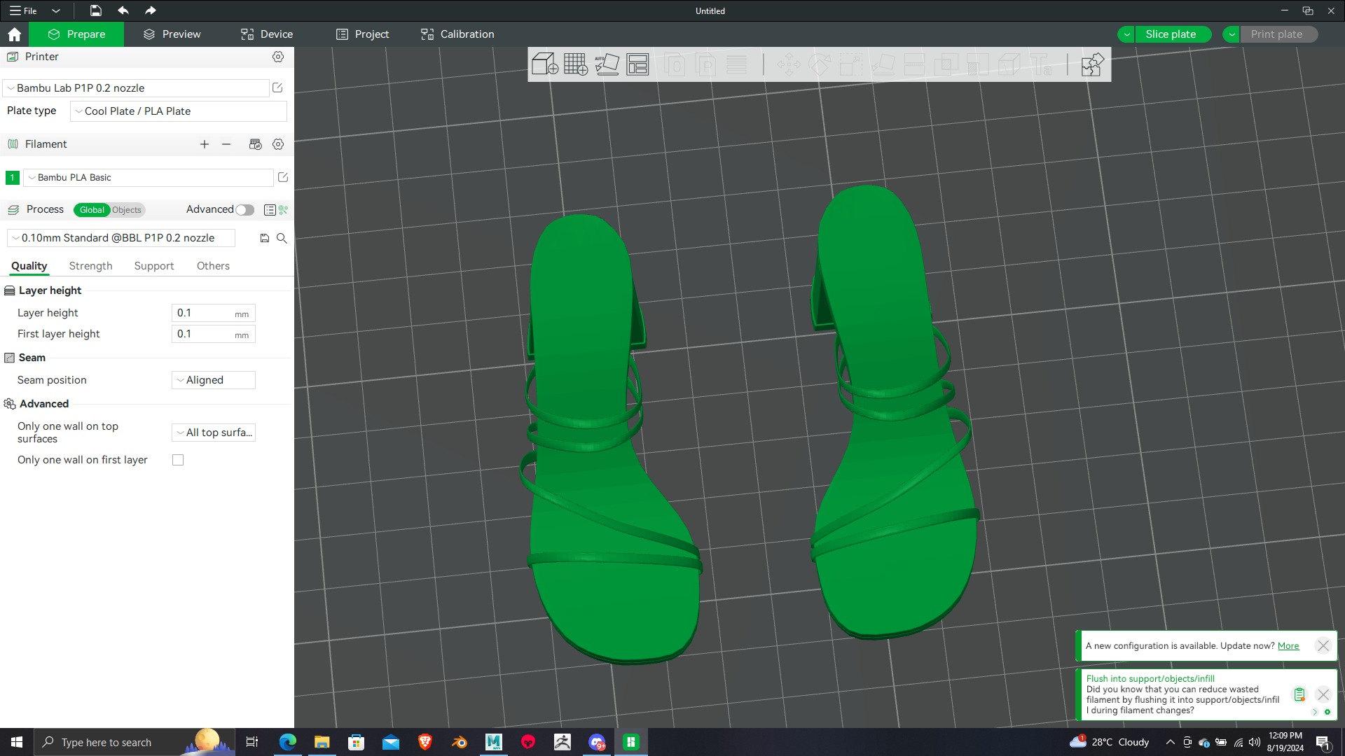 Summer Gear heels Collection 5 different footwears Print Ready 3D print model_73