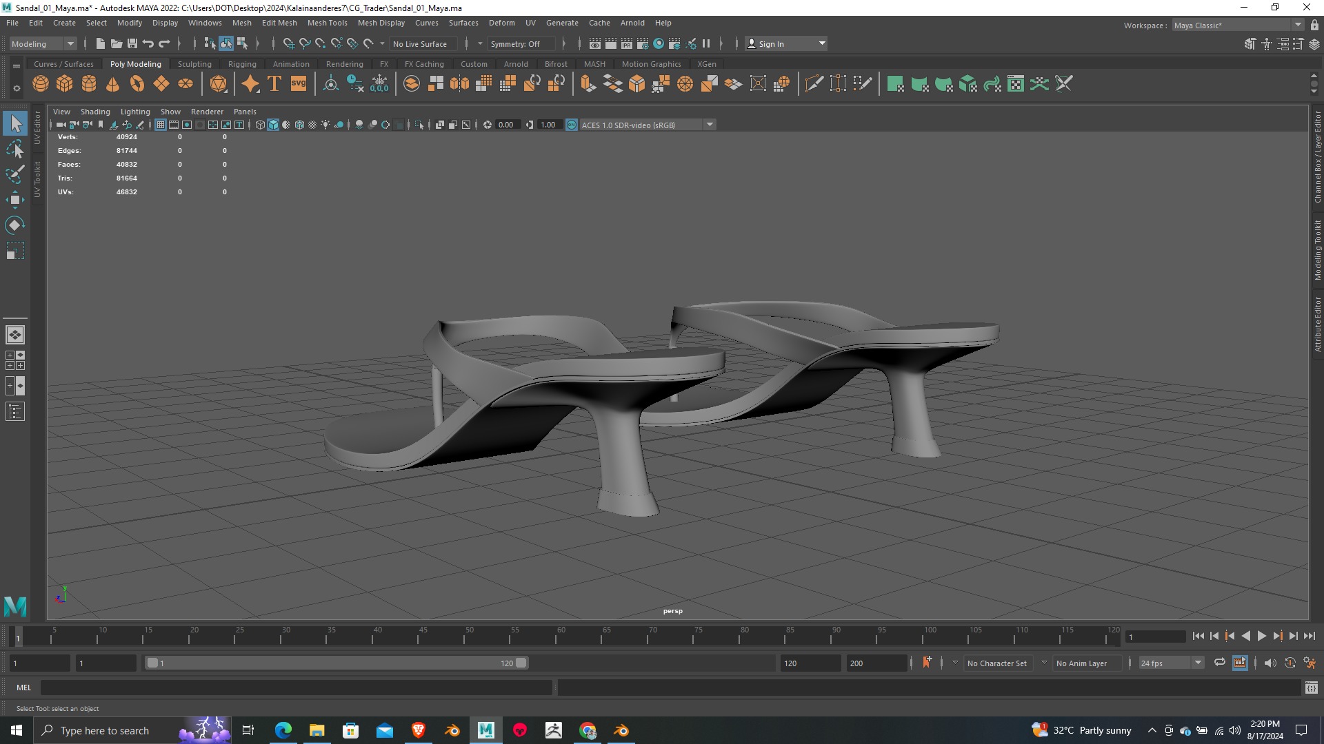 Summer Gear heels Collection 5 different footwears Print Ready 3D print model_10