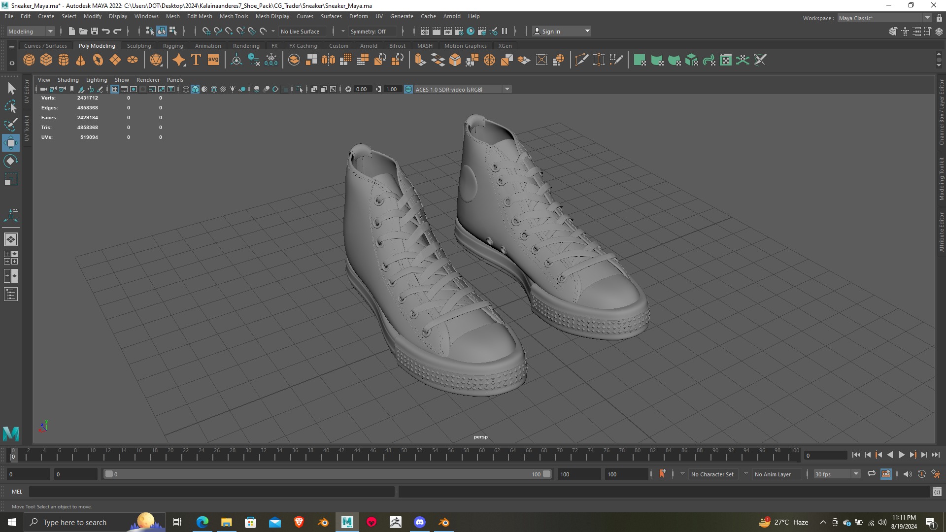 Summer Gear heels Collection 5 different footwears Print Ready 3D print model_88