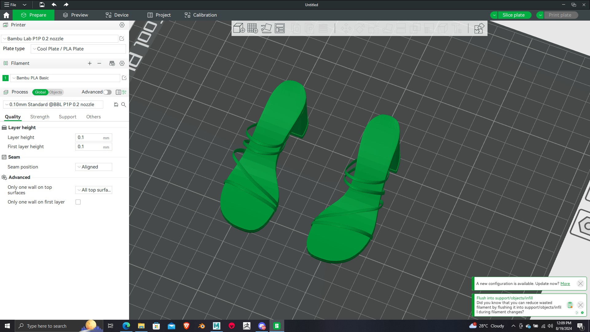 Summer Gear heels Collection 5 different footwears Print Ready 3D print model_70