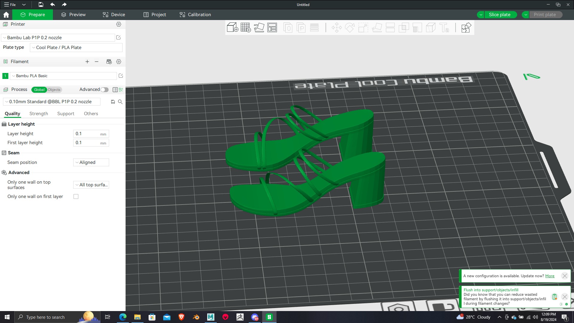 Summer Gear heels Collection 5 different footwears Print Ready 3D print model_71