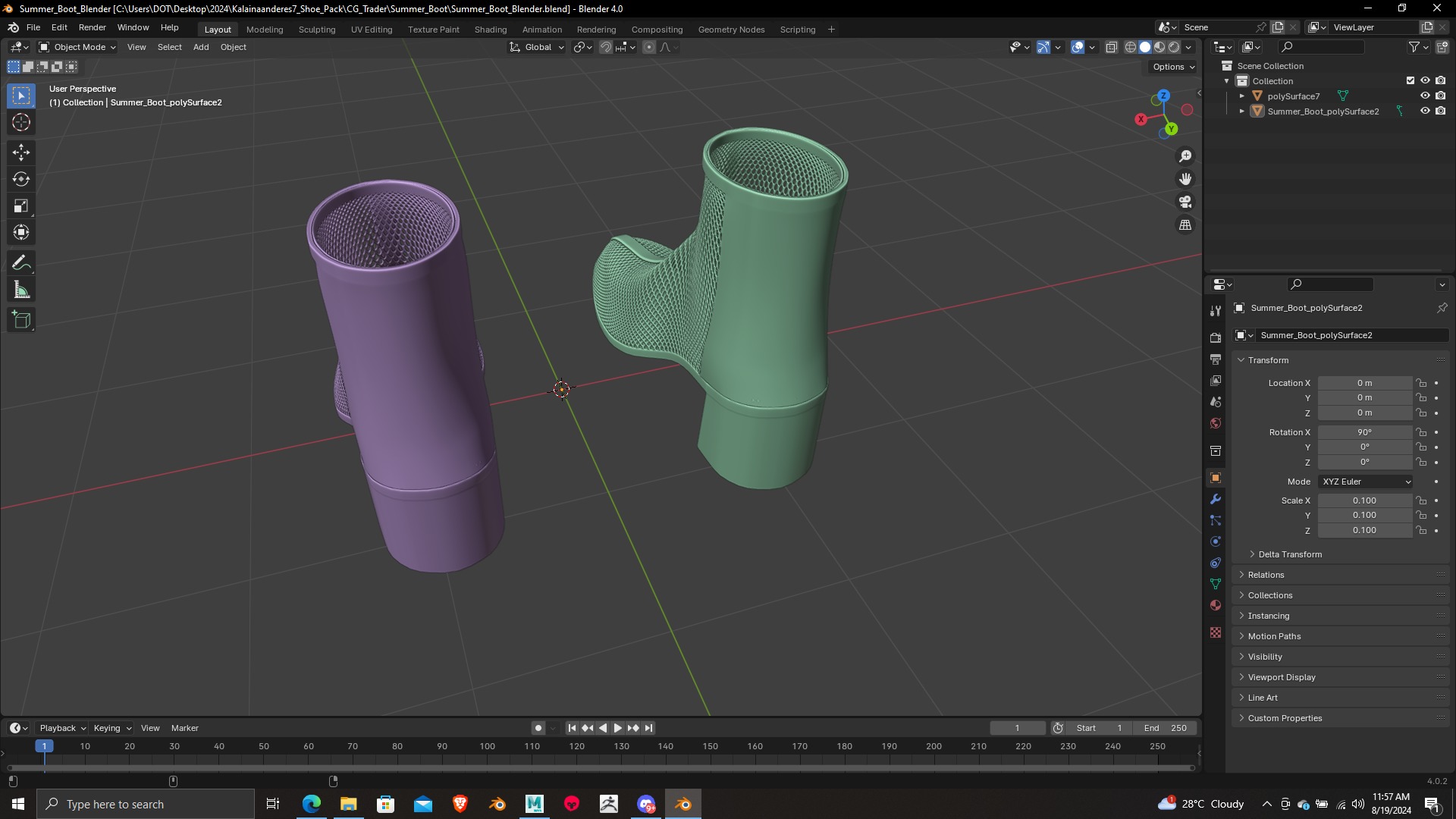 Summer Gear heels Collection 5 different footwears Print Ready 3D print model_48