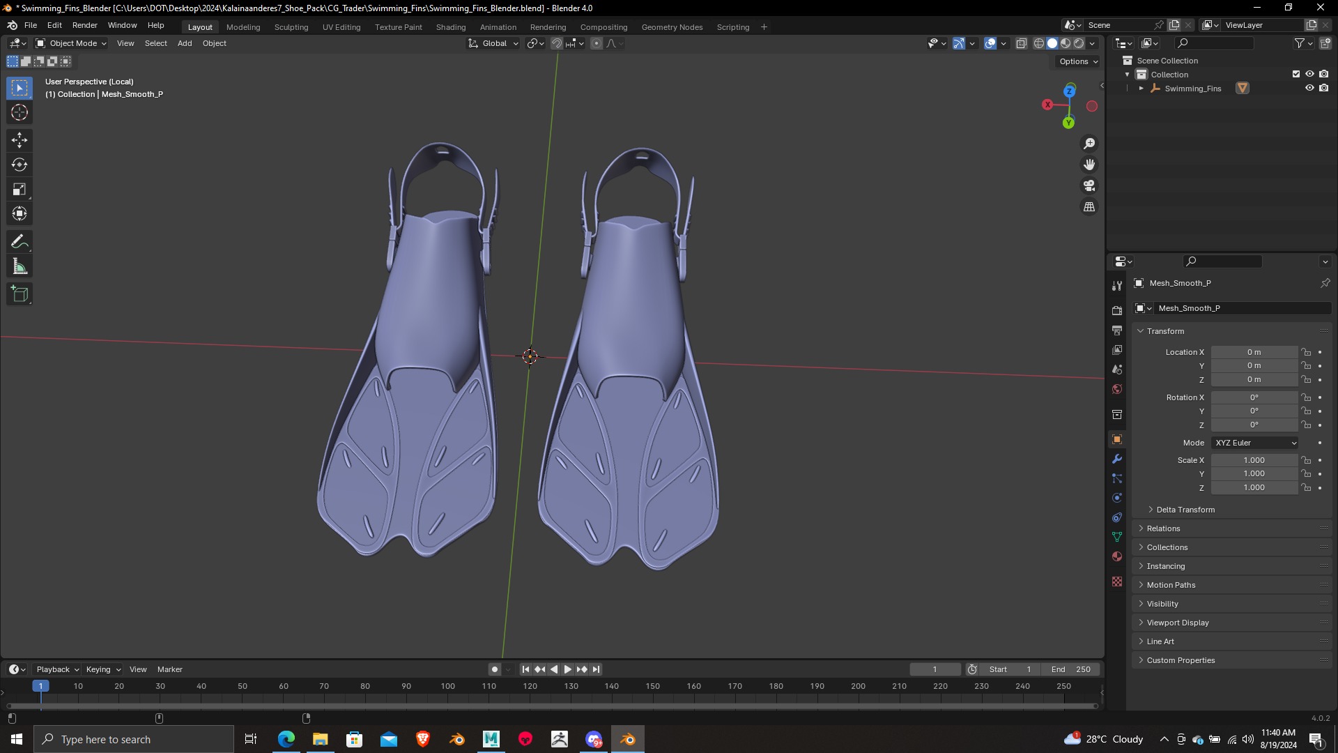 Summer Gear heels Collection 5 different footwears Print Ready 3D print model_29