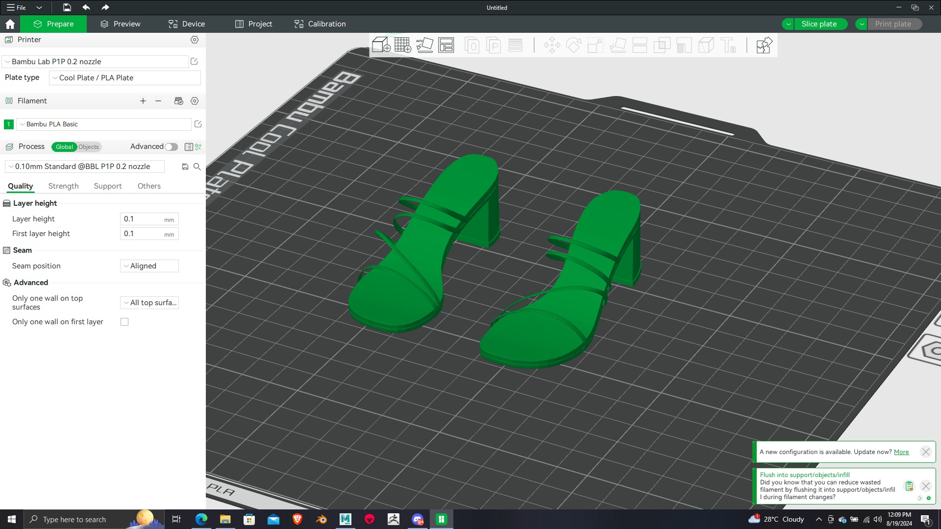 Summer Gear heels Collection 5 different footwears Print Ready 3D print model_69