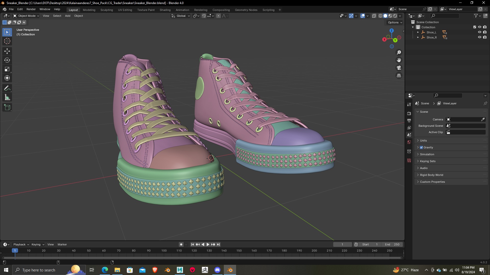 Summer Gear heels Collection 5 different footwears Print Ready 3D print model_79