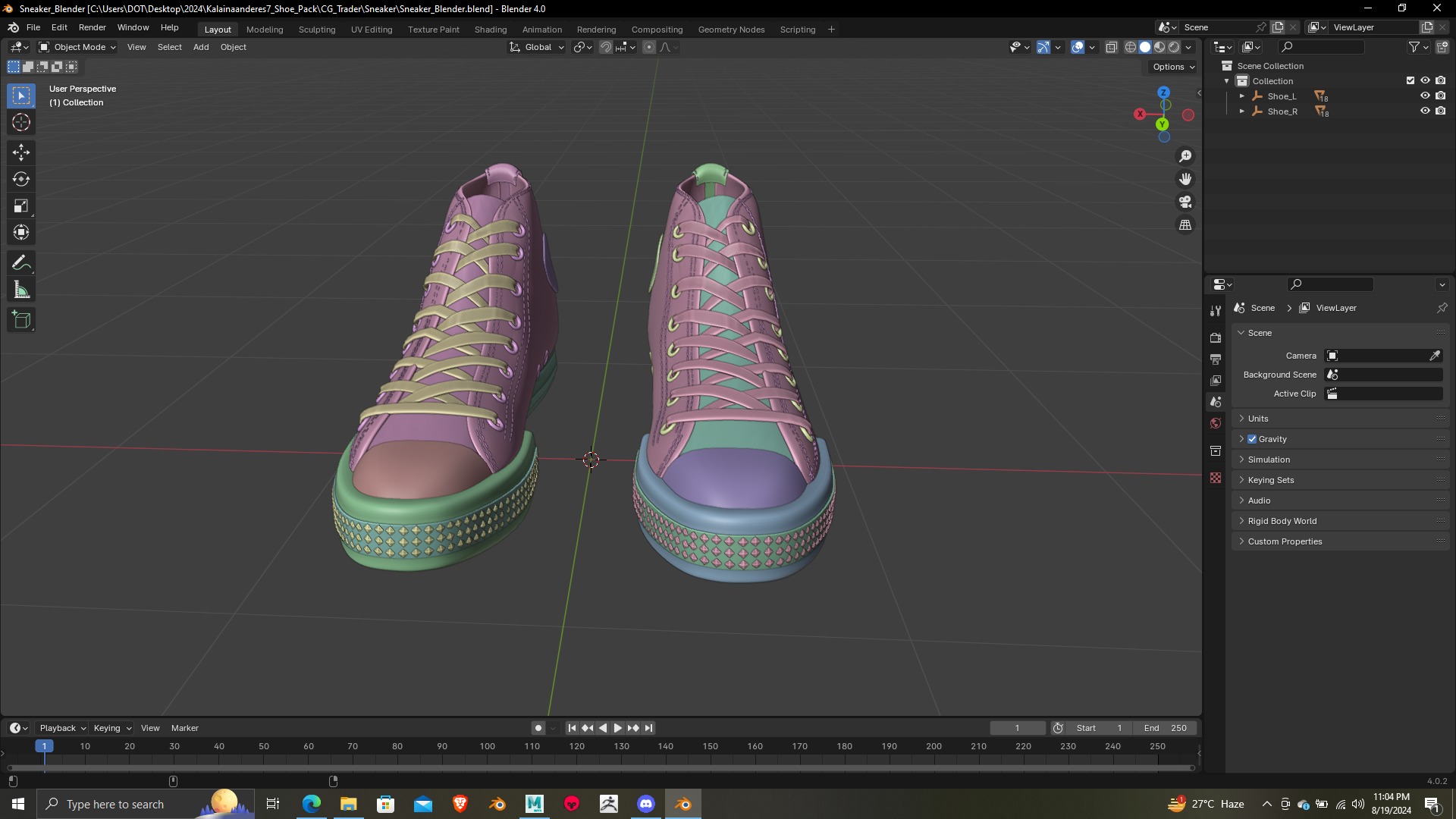 Summer Gear heels Collection 5 different footwears Print Ready 3D print model_78
