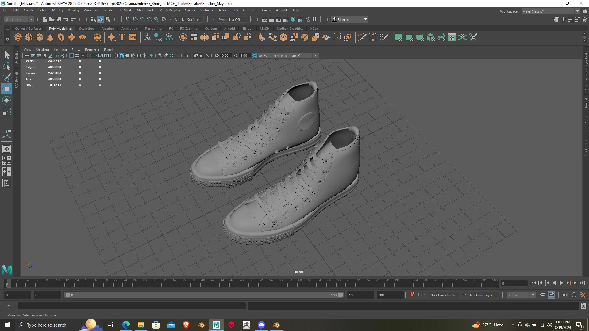 Summer Gear heels Collection 5 different footwears Print Ready 3D print model_86