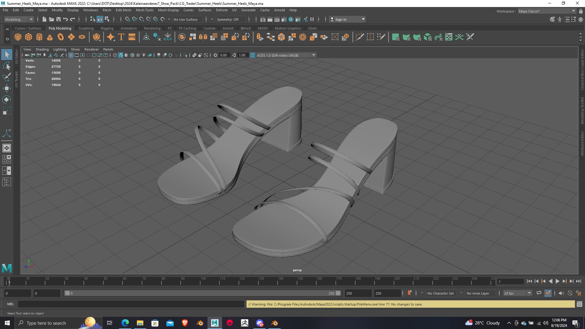 Summer Gear heels Collection 5 different footwears Print Ready 3D print model_63