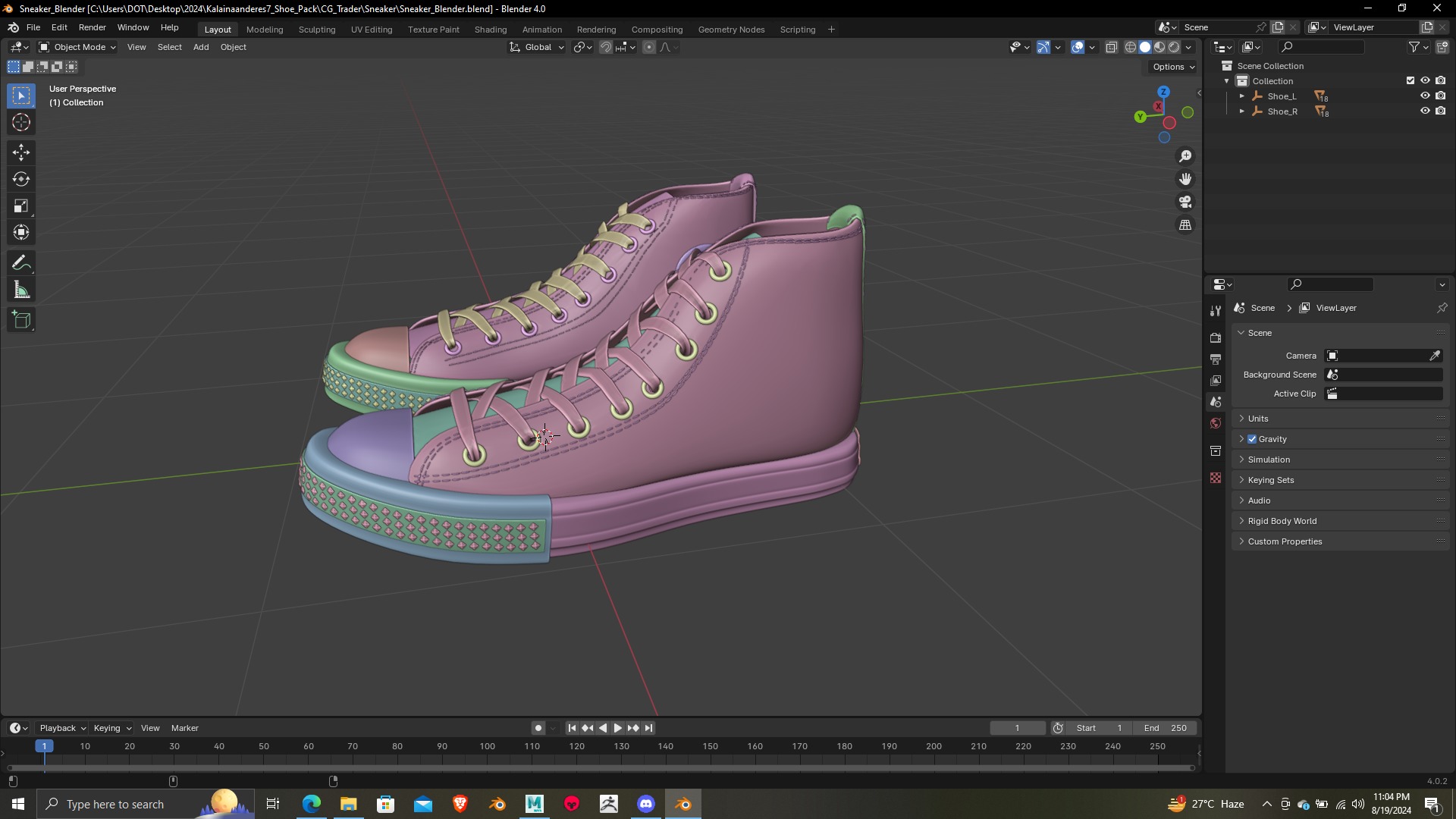 Summer Gear heels Collection 5 different footwears Print Ready 3D print model_76