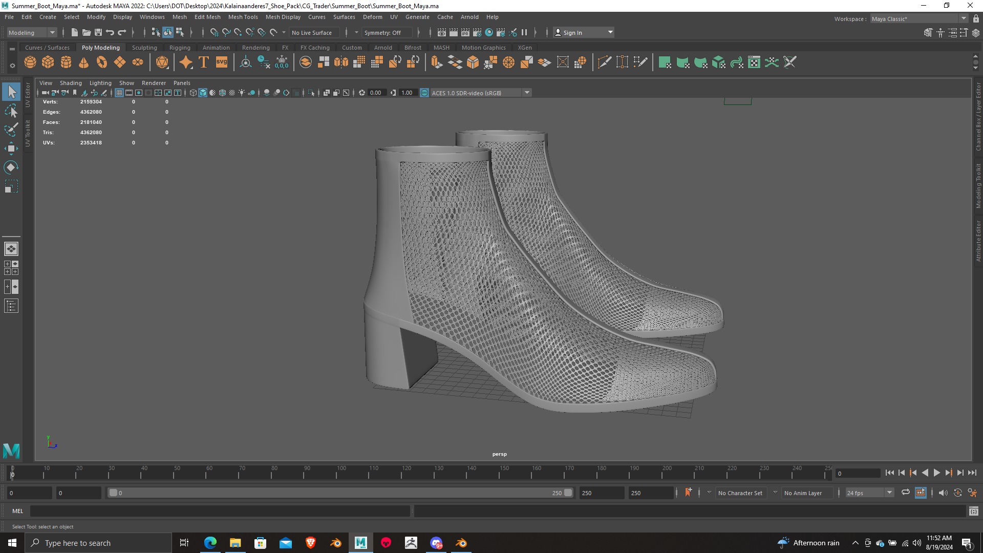 Summer Gear heels Collection 5 different footwears Print Ready 3D print model_40
