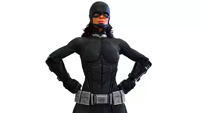 Female Urban Vigilante Hero 3D model