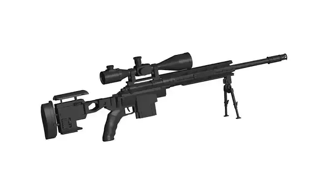 XM2010 Enhanced Sniper Rifle 3D model
