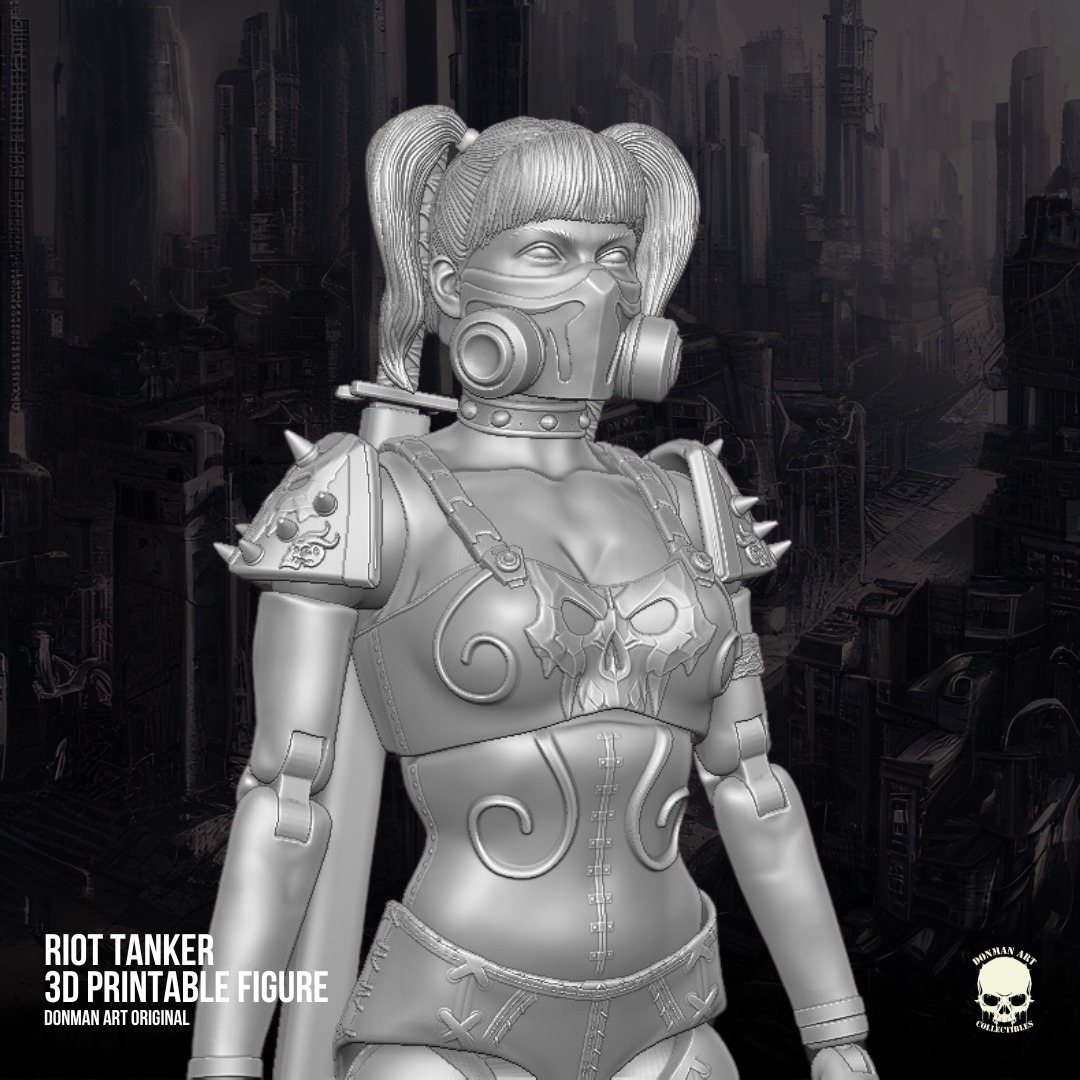 Riot Tanker Donman art Original 3D printable full action figure 3D print model_16