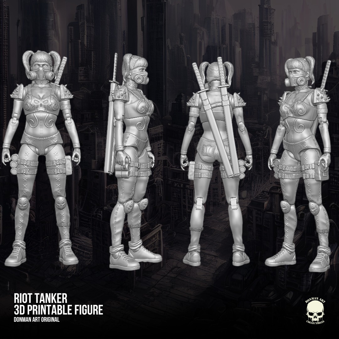 Riot Tanker Donman art Original 3D printable full action figure 3D print model_2
