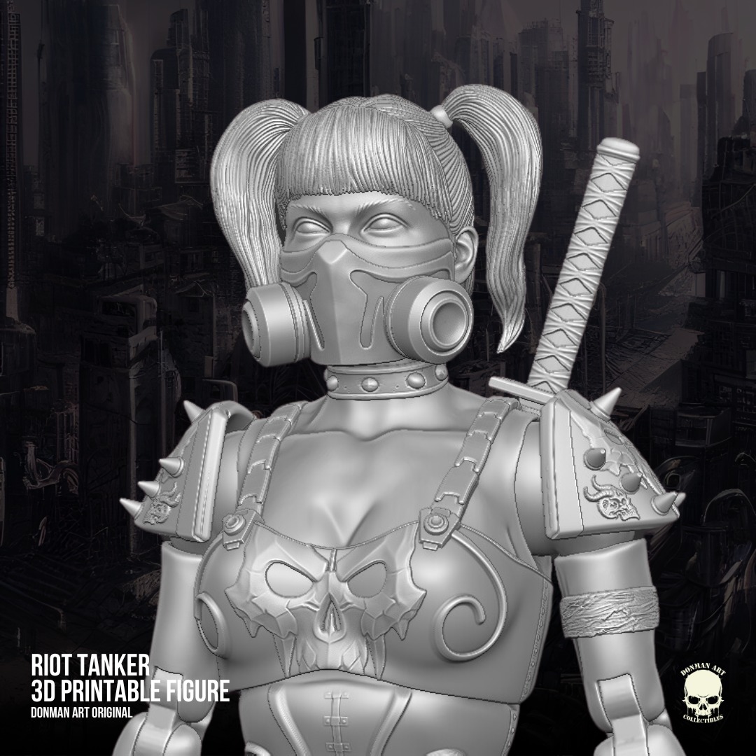 Riot Tanker Donman art Original 3D printable full action figure 3D print model_17