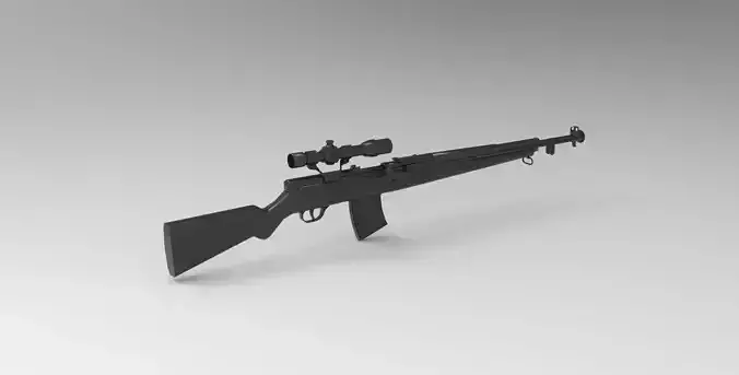 AVS-36 Automatic rifle Simonov model 1936 3D model
