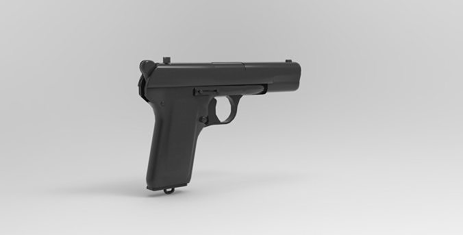 TT-30 Tokarev  semi-automatic pistol 3D model