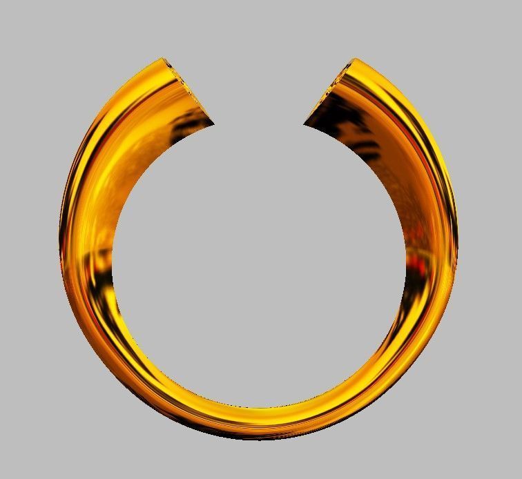 Heart Diamond Open Ring 3D print model_11