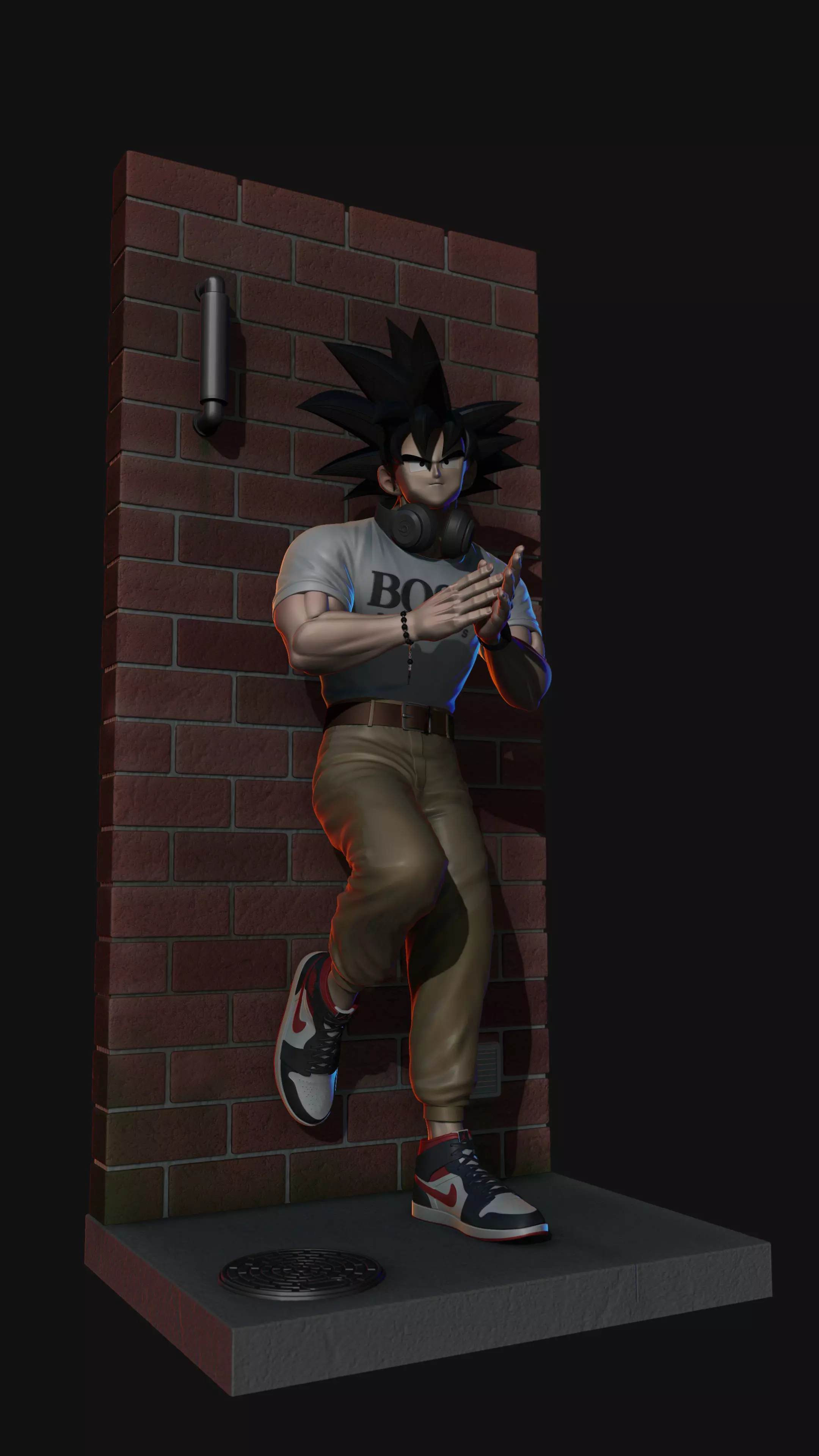 Goku - Street Style 3D print model_0