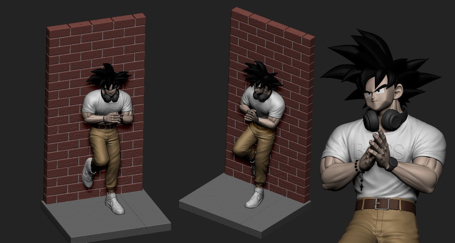 Goku - Street Style 3D print model_4