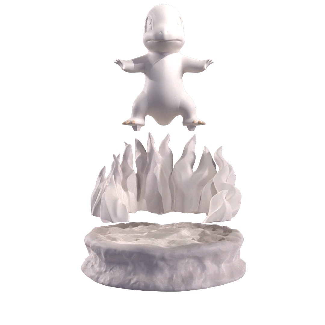 Charmander Pokemon Diorama Ready to Print 3D print model_5