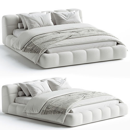 Tufted Bed Eternity Modern 3D model